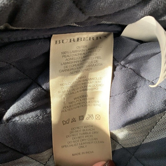 COPY - Burberry Quilted Leather Moto Jacket In Black Medium - Picture 9 of 11